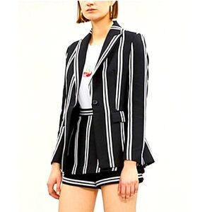 Maje Ikila Stripe Skort Black and White New With Tags Size 40